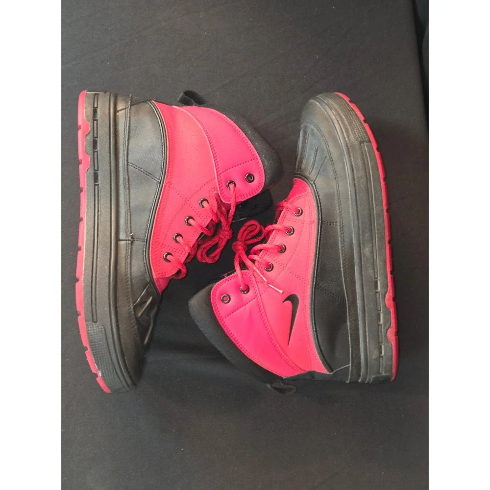 Nike Woodside ACG Kids Size 7 Youth Winter Snow Boots Pink Black